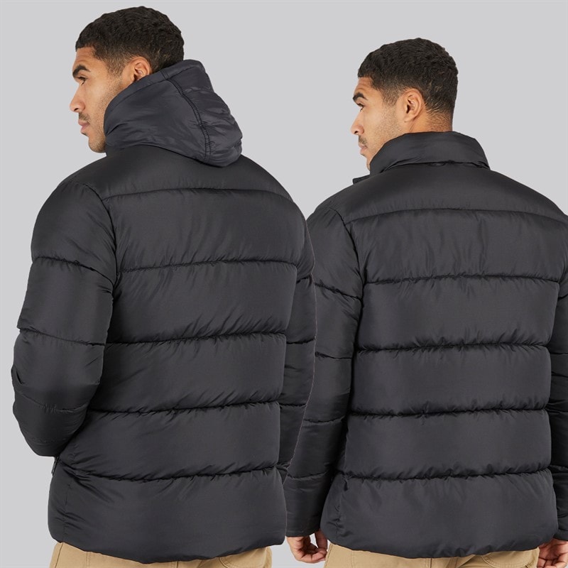 French Connection Heren Rij Middel Fleece Jas Zwart - Afbeelding 2