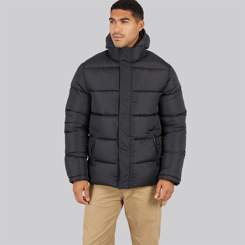 French Connection Heren Rij Middel Fleece Jas Zwart - Afbeelding 3