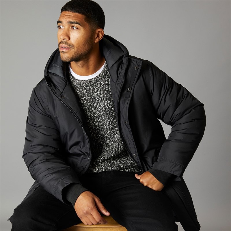 French Connection Heren Parka Jas Zwart - Afbeelding 3