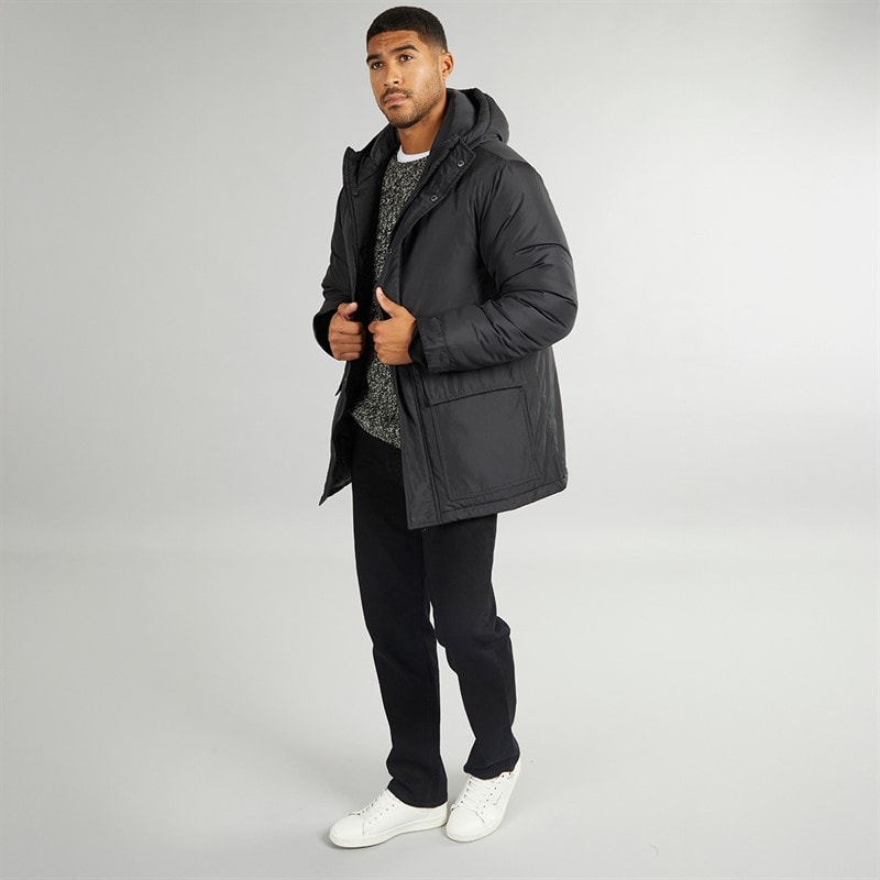 French Connection Heren Parka Jas Zwart - Afbeelding 4
