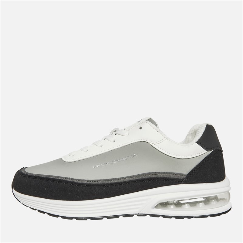 French Connection Heren Bubble Sneakers Wit / Zwart - Afbeelding 1