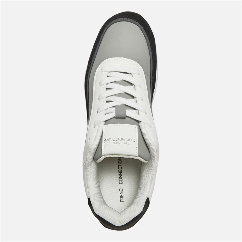 French Connection Heren Bubble Sneakers Wit / Zwart - Afbeelding 4