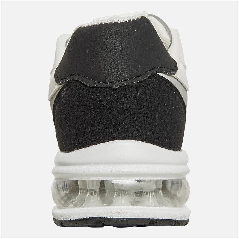 French Connection Junior Jongens Suède Blok Sneakers Wit / Zwart - Afbeelding 3