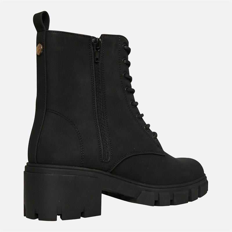 French Connection Bottes à Lacets Épaisses Femme Noir - Image 5