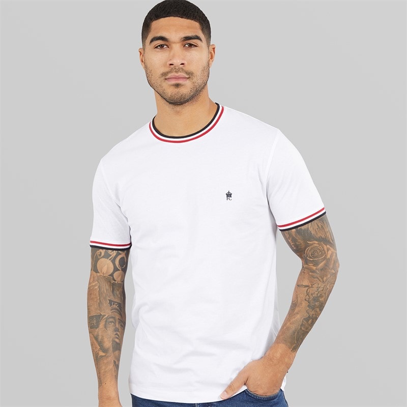 French Connection T-shirt Homme 3 cols ringer Blanc - Image 1