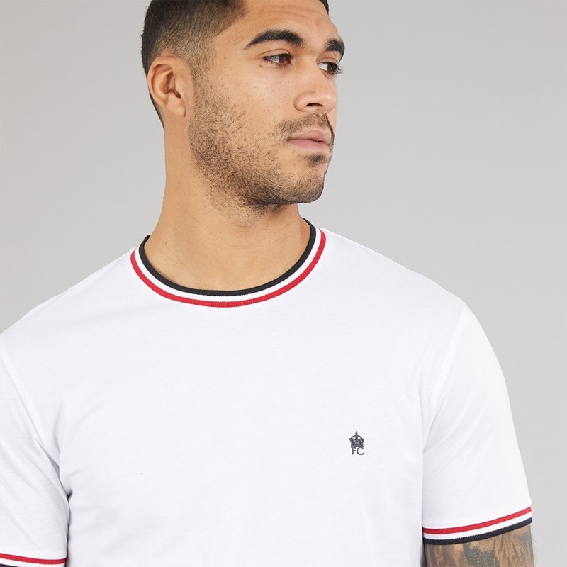 French Connection T-shirt Homme 3 cols ringer Blanc - Image 3