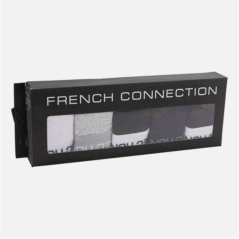 French Connection Junge FC Fünferpack Boxershorts Fc5 Black/Schwarz/Schwarz/Light Grey Melange/Weiß - Bild 2