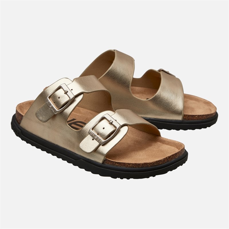 O'Neill Meisjes Haleiwa Dubbele Gesp Slippers Gold