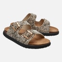 O'Neill Meisjes Junior Haleiwa Dubbele Gesp Slippers Leopard