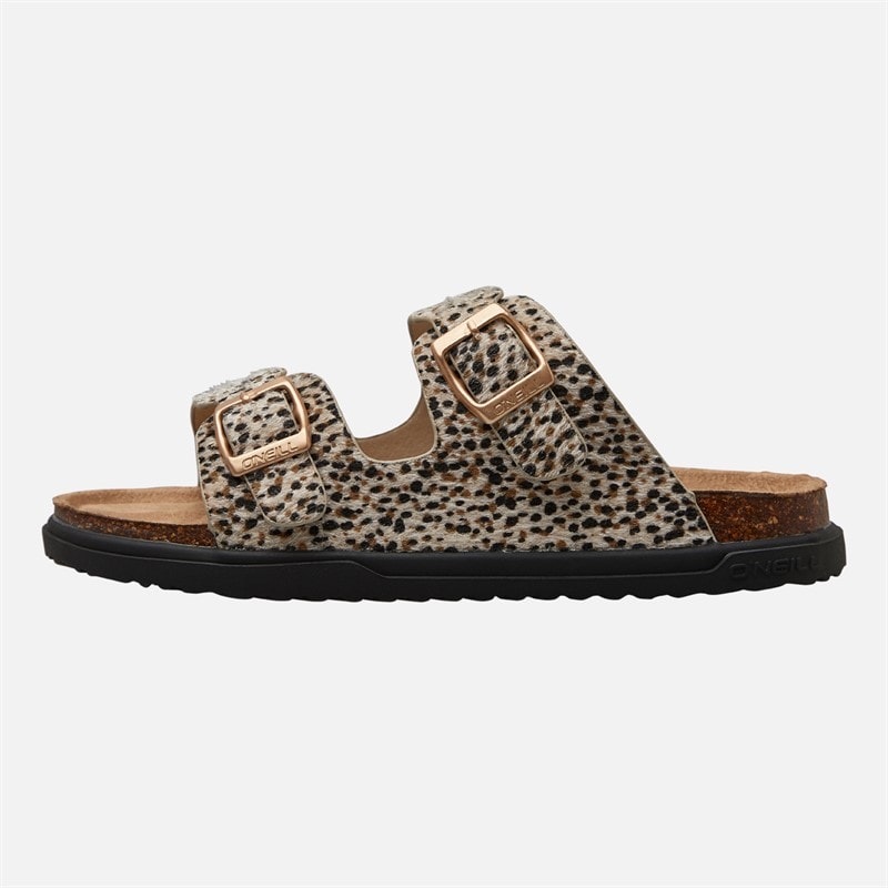O'Neill Meisjes Junior Haleiwa Dubbele Gesp Slippers Leopard - Afbeelding 2