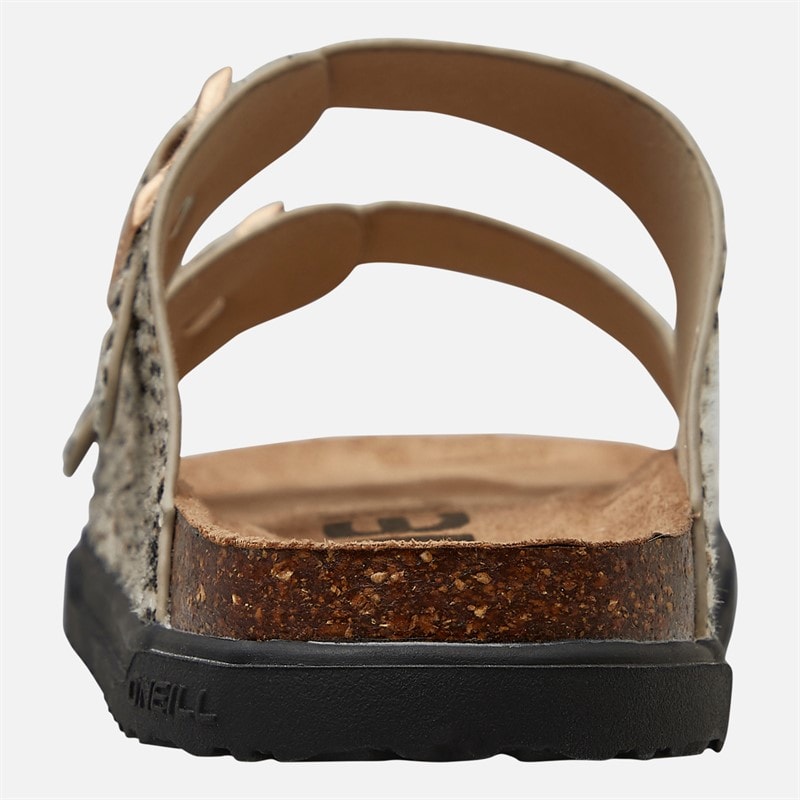 O'Neill Meisjes Junior Haleiwa Dubbele Gesp Slippers Leopard - Afbeelding 4