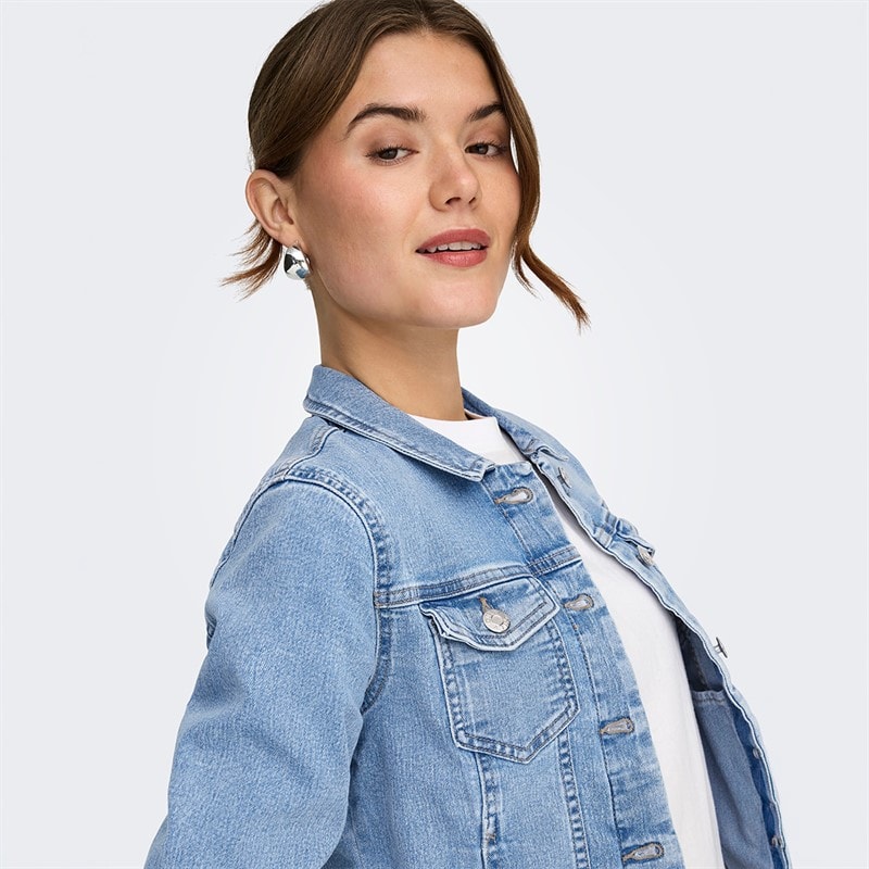 Only Kurtka dżinsowa dla niej kolor Light Blue Denim – zdjęcie  3