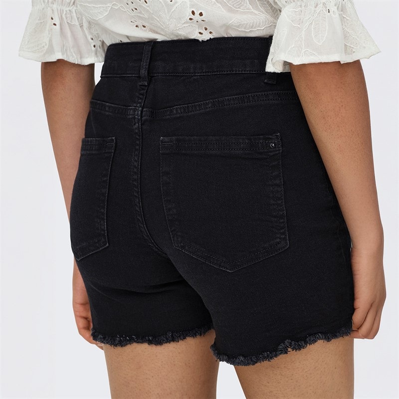 Only Dames Denim Shorts Zwart - Afbeelding 2