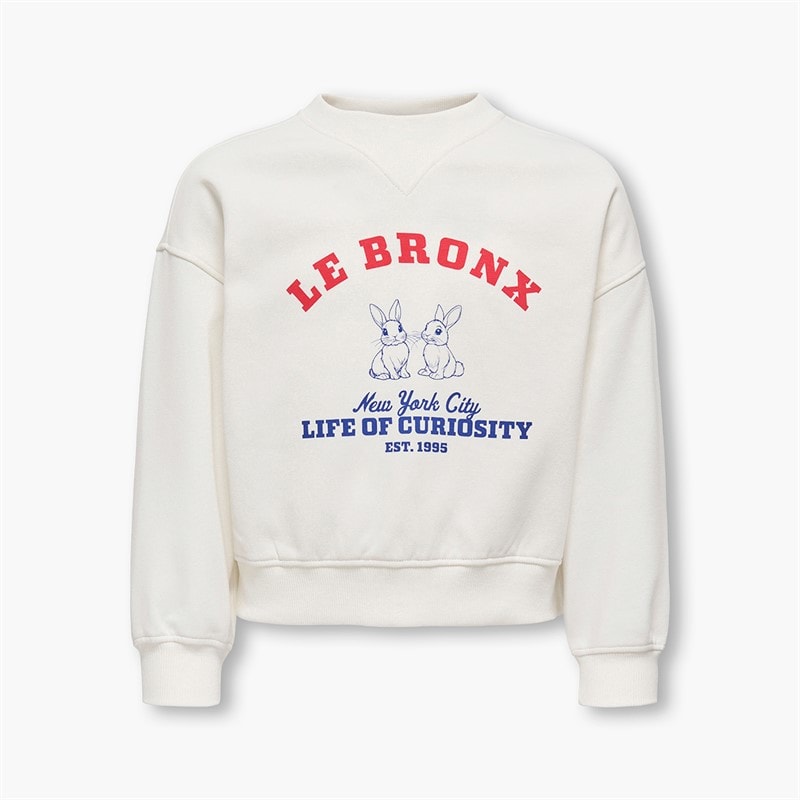 Only Meisjes Betina Sweatshirt Cloud Dancer