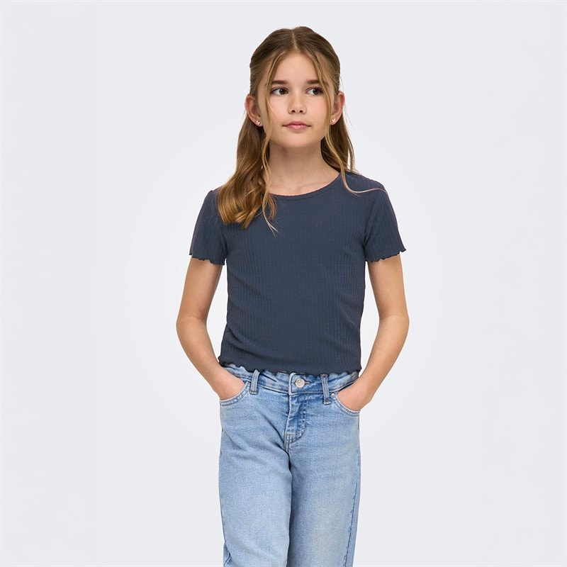 Only Meisjes Nella T-shirt Ombre Blue
