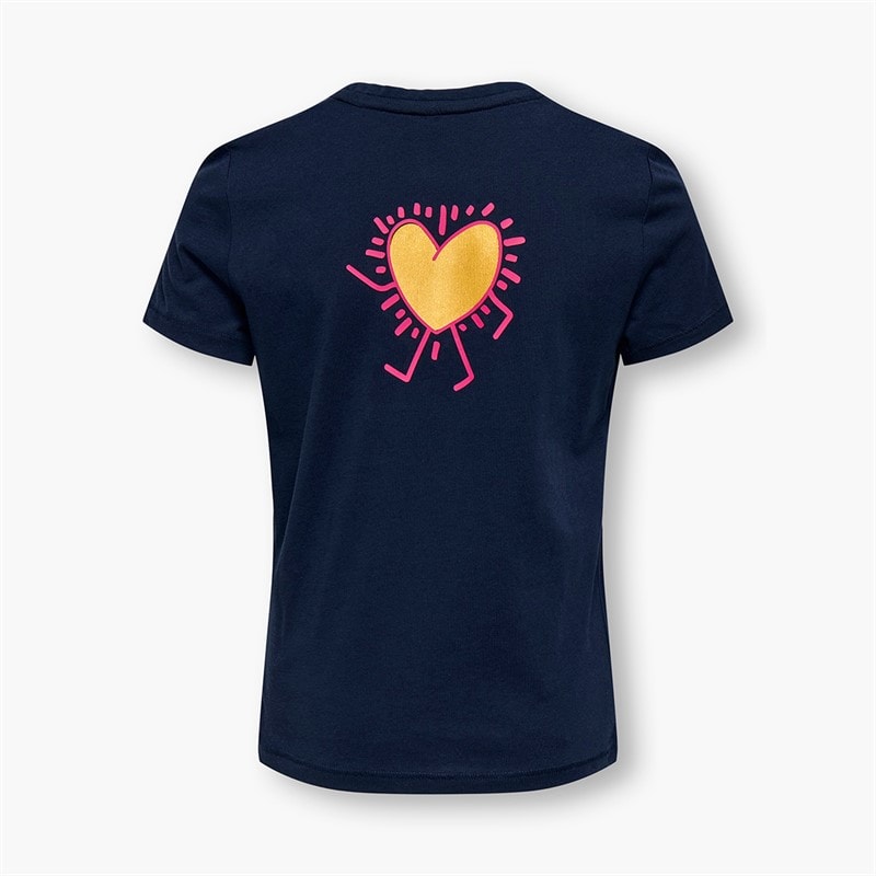 Only Meisjes Lany-nina T-shirt Navy Blazer - Afbeelding 5