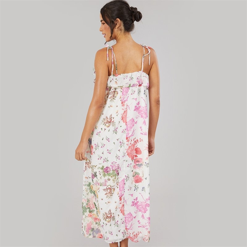 Only Dames Milla Band Maxi Jurk Cloud Dancer - Afbeelding 2