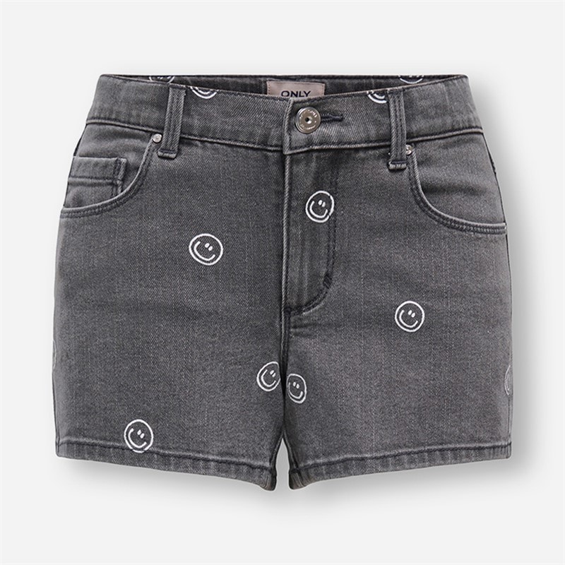 Only Blair szorty dżinsowe z nadrukiem dla dziewczynki kolor Light Grey Denim