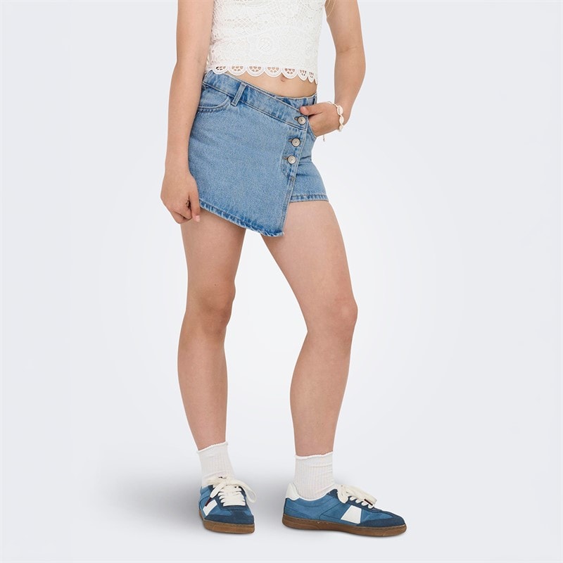Only Jenny jeansowa spódnico-spodenki dla dziewczynki kolor Light Blue Denim