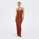 Only Damen Maxikleid Geröstetes Rotbraun