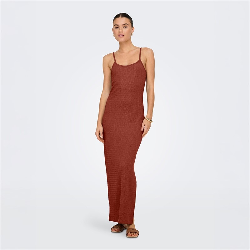 Only Damen Maxikleid Geröstetes Rotbraun - Bild 1