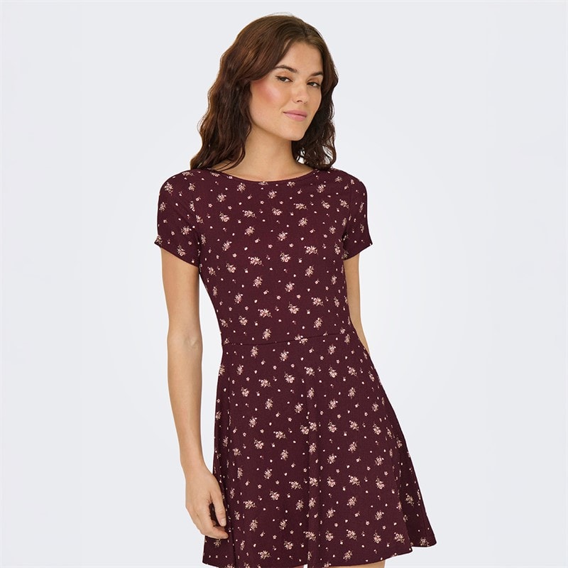 Only Robe à manches courtes Femme Acajou rouge - Image 1