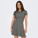 Only Damen Casi Cutline Kleid Bibergrau