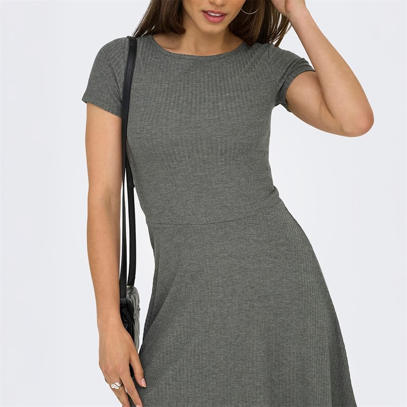 Only Damen Casi Cutline Kleid Bibergrau - Bild 3