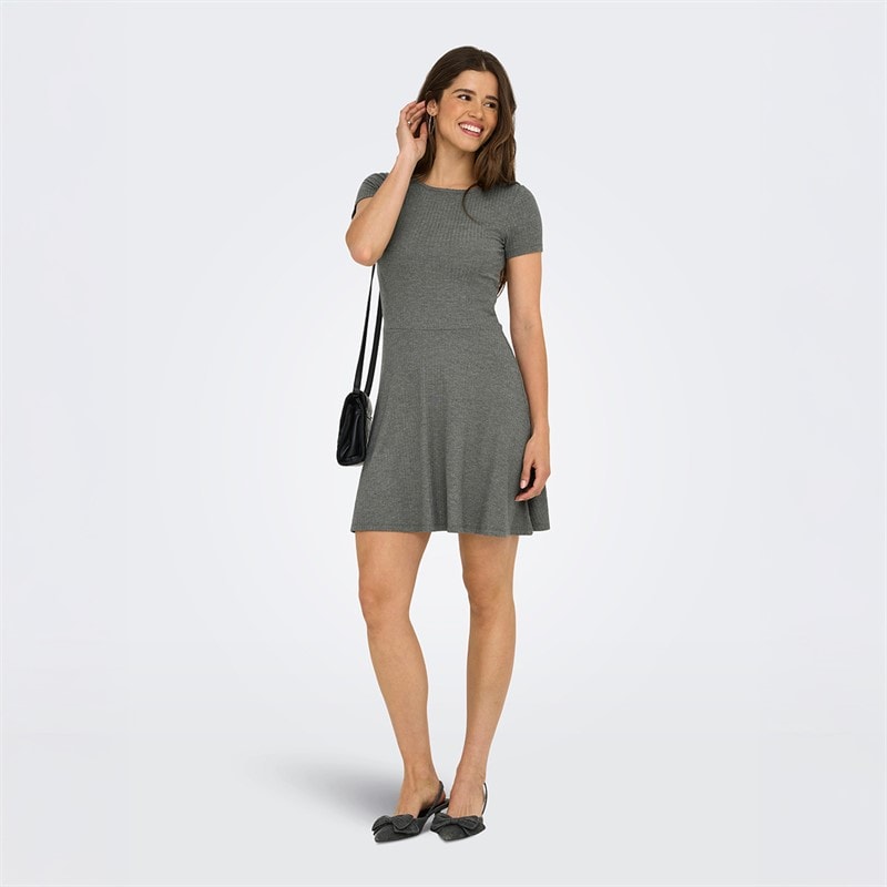 Only Damen Casi Cutline Kleid Bibergrau - Bild 4