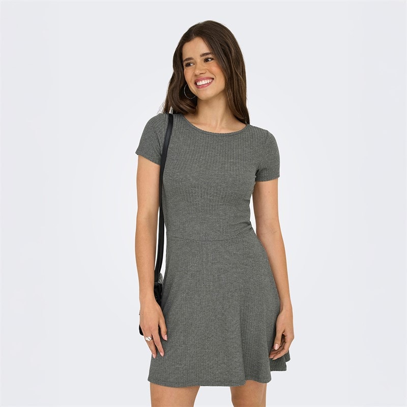 Only Damen Casi Cutline Kleid Bibergrau - Bild 5