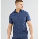 PRODUKT Heren Miles Korte Mouw Shirt Night Sky