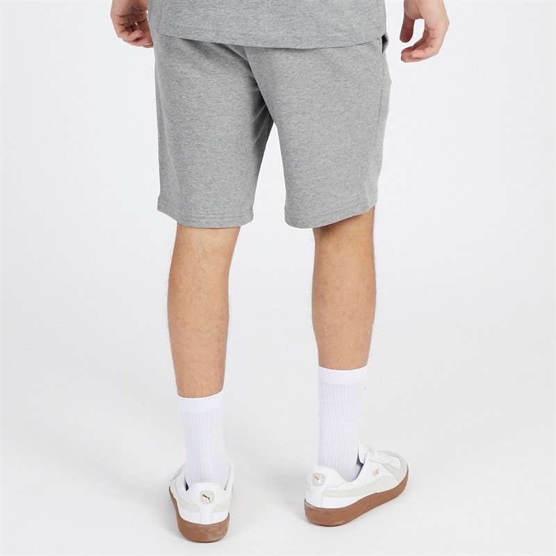 Puma Short en molleton homme, petit logo, Gris Chiné moyen - Image 2