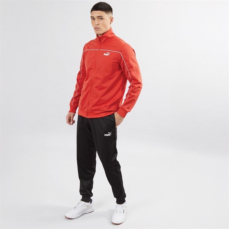 Puma Trainingspak Heren met piping rood vuur - Afbeelding 4