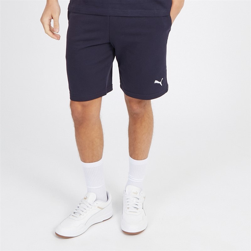 Puma Herenshort Essentials Klein Logo Fleece Nieuw Marineblauw - Afbeelding 1