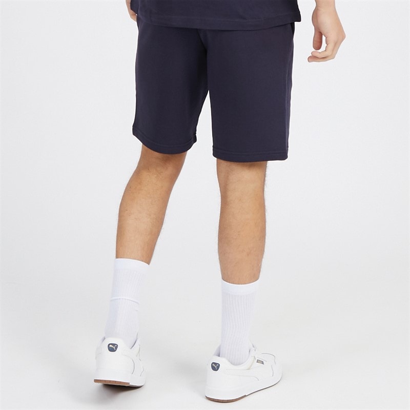 Puma Herenshort Essentials Klein Logo Fleece Nieuw Marineblauw - Afbeelding 2