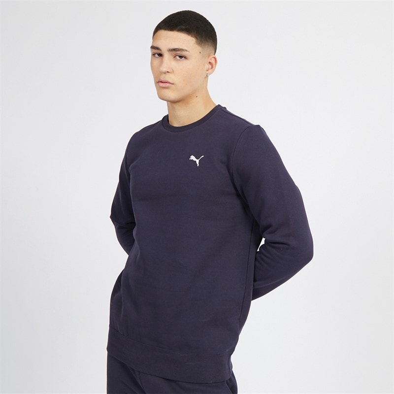 Puma Herensweater met klein logo Crew Navy Blauw