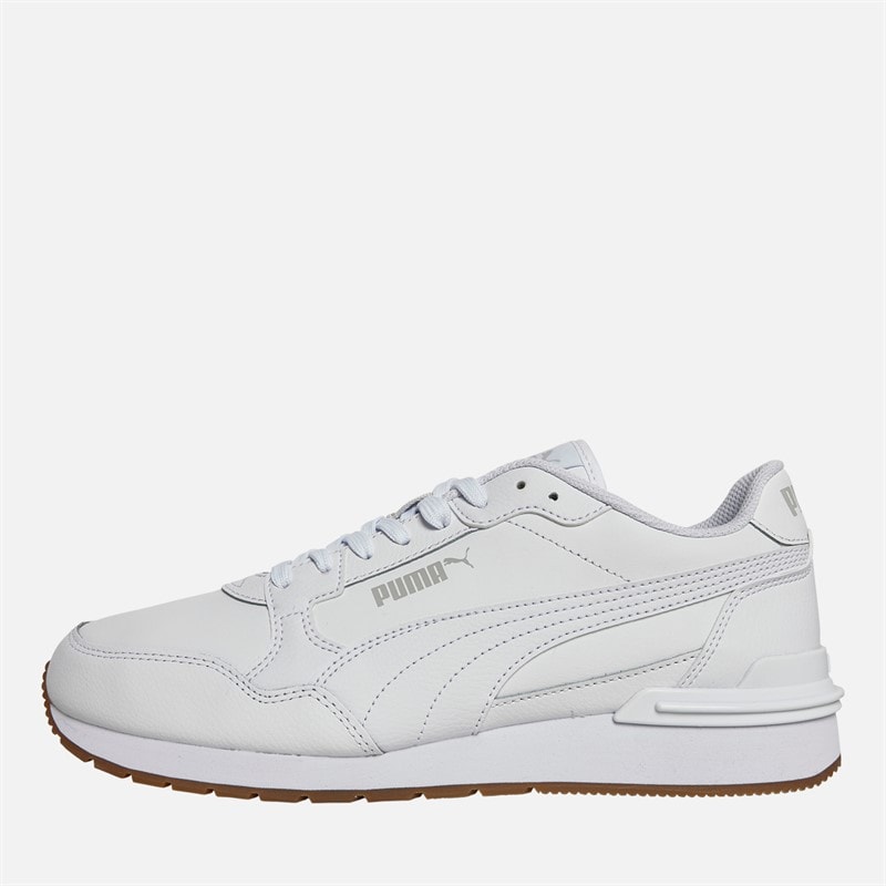 Puma Heren ST Runner V4 Leer Sneakers Puma Wit/IJsgrijs/Gum - Afbeelding 1