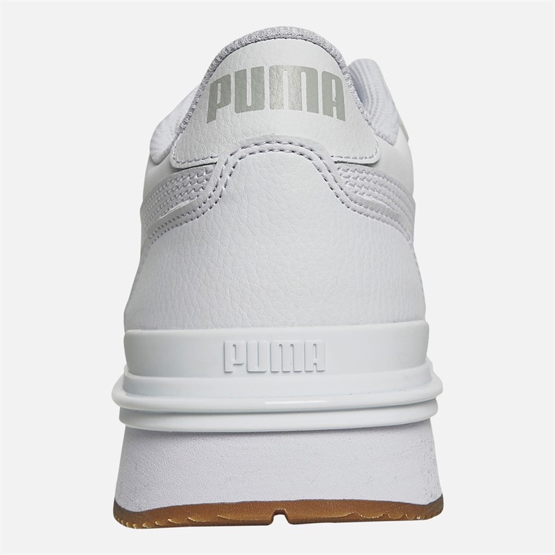 Puma Heren ST Runner V4 Leer Sneakers Puma Wit/IJsgrijs/Gum - Afbeelding 3