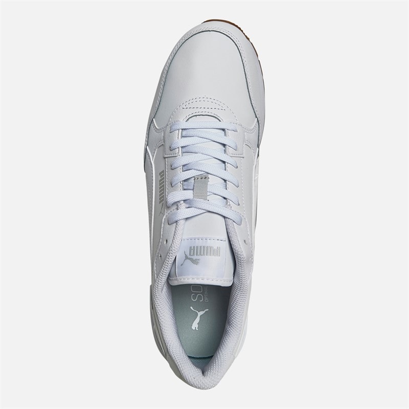 Puma Heren ST Runner V4 Leer Sneakers Puma Wit/IJsgrijs/Gum - Afbeelding 4