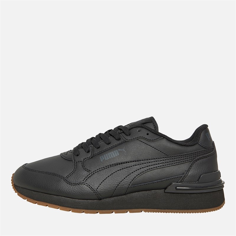 Puma Heren ST Runner V4 Leer Sneakers Puma Zwart/Grijs/Gum - Afbeelding 1