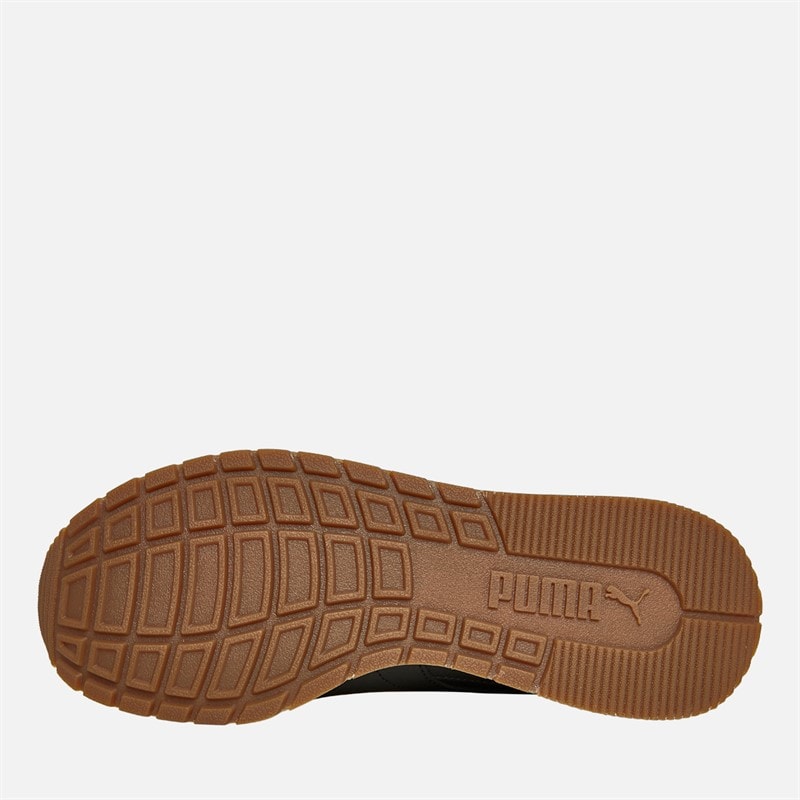 Puma Heren ST Runner V4 Leer Sneakers Puma Zwart/Grijs/Gum - Afbeelding 2