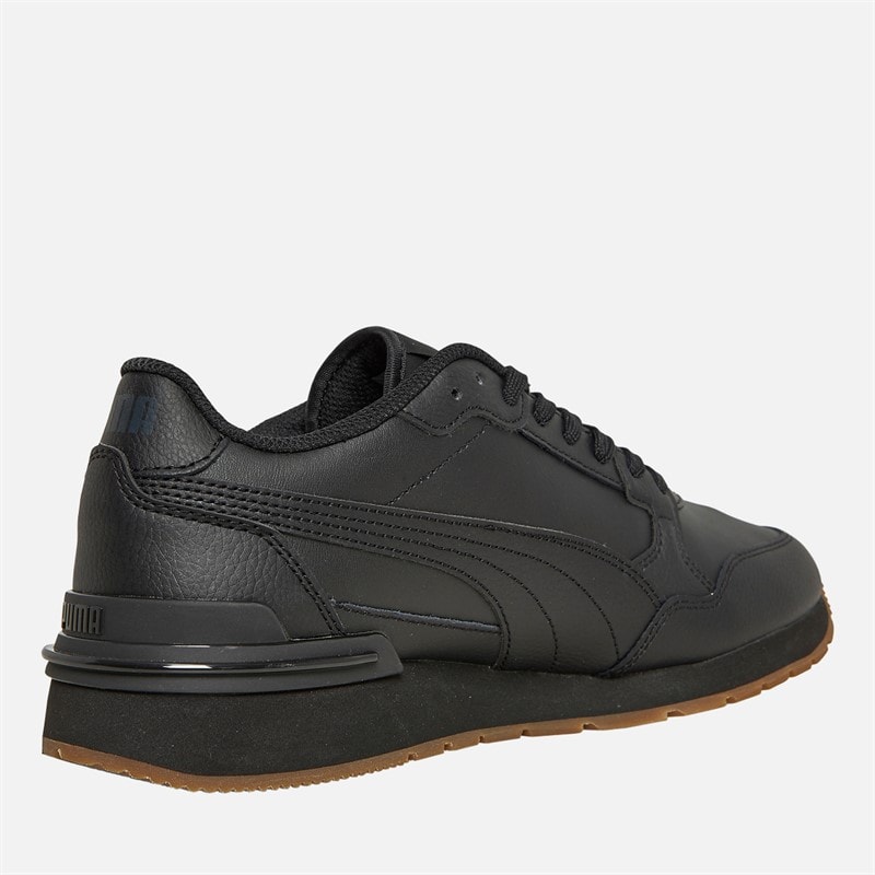 Puma Heren ST Runner V4 Leer Sneakers Puma Zwart/Grijs/Gum - Afbeelding 5