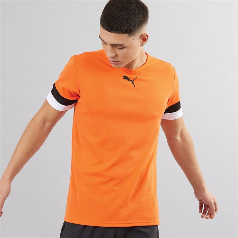 Puma Heren teamRISE Training Jersey Golden Poppy / Puma Black / Puma White - Afbeelding 1