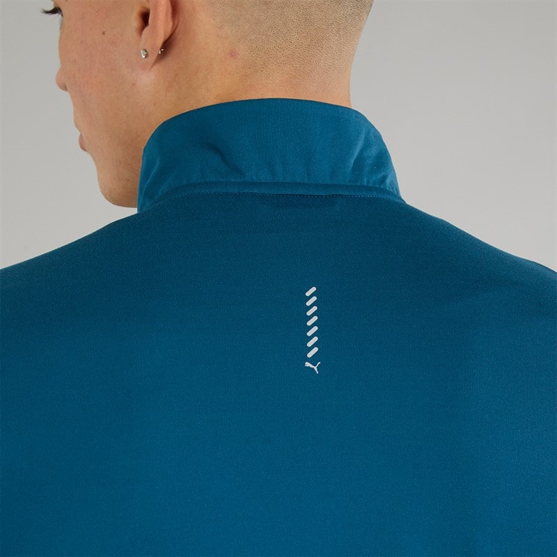 Puma Haut de course Homme avec fermeture éclair 1/4 - Océan Tropical - Image 3