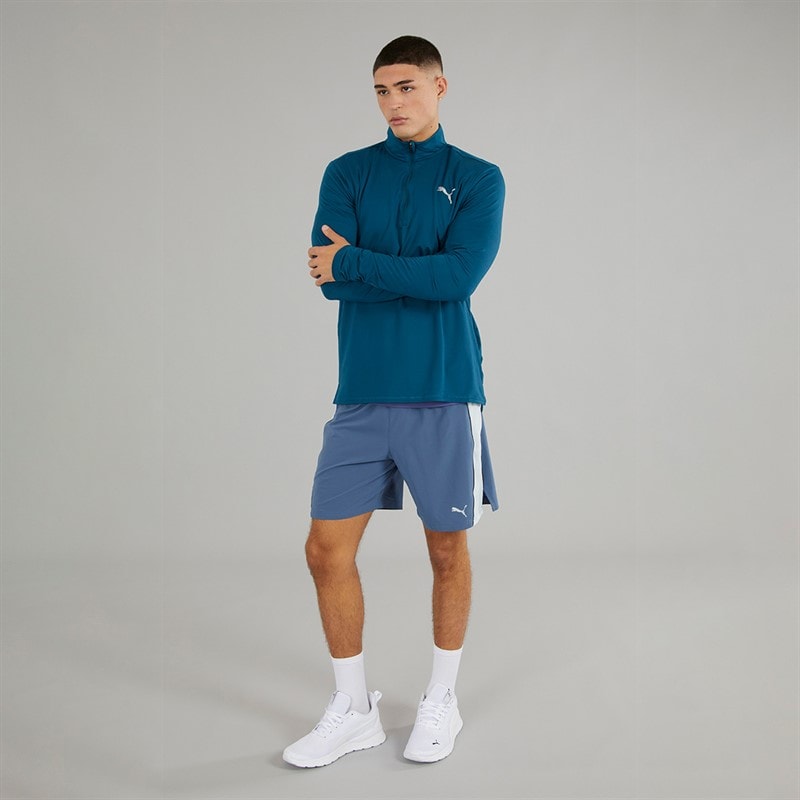 Puma Haut de course Homme avec fermeture éclair 1/4 - Océan Tropical - Image 4