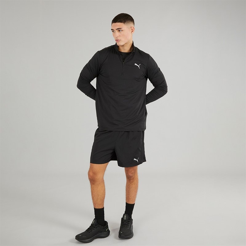 Puma Heren Run Favorite 1/4 Zip Hardloop Top Puma Zwart - Afbeelding 3