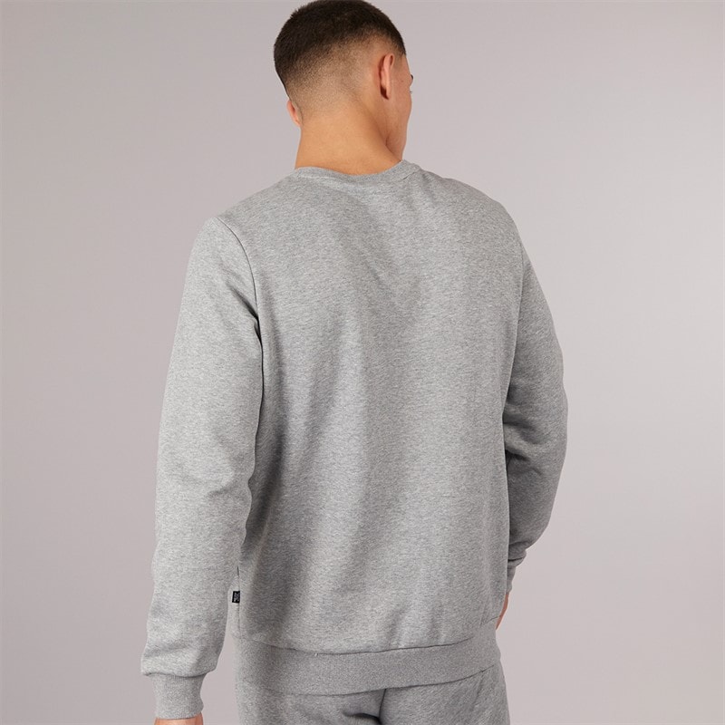 Puma Sweat-Shirt Col Rond Logo Imposant Essentials Homme Gris Chiné Moyen - Image 2
