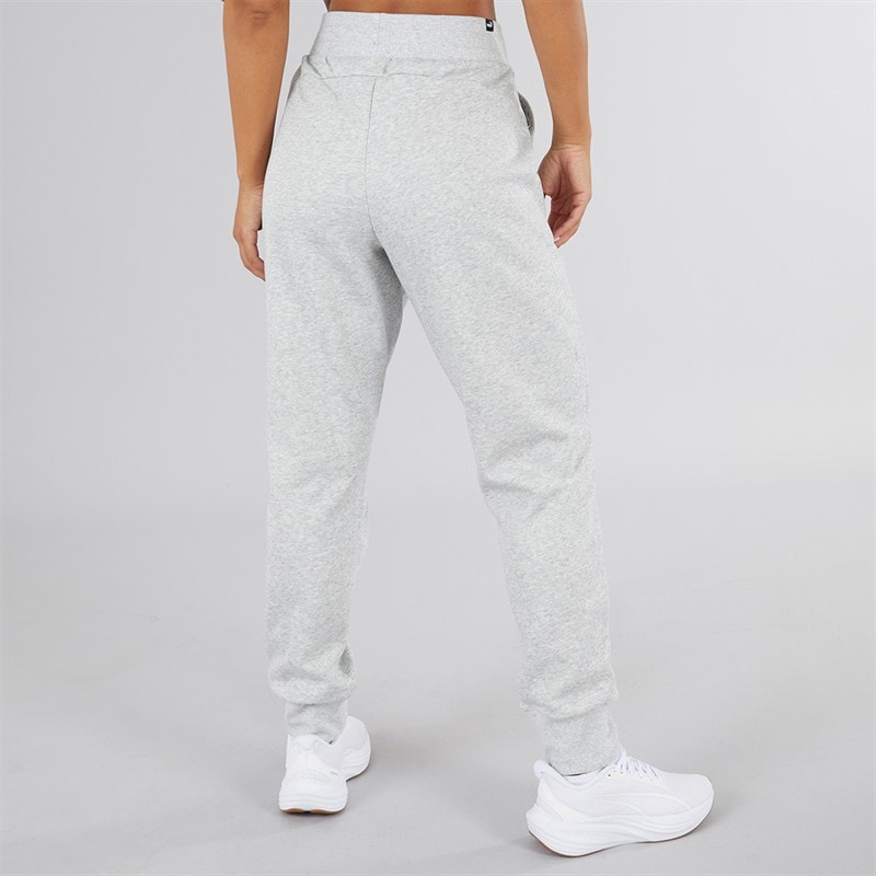 Puma Spodnie do biegania Essentials z logo dla niej kolor jasnoszary melanż – zdjęcie  3