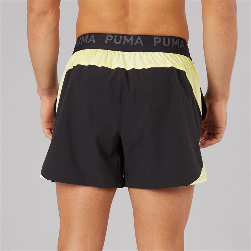 Puma Krótkie spodenki treningowe Puma Fit Ultrabreathe Stretch 5 cali Marble dla niego kolor Czarny/Żółty – zdjęcie  3