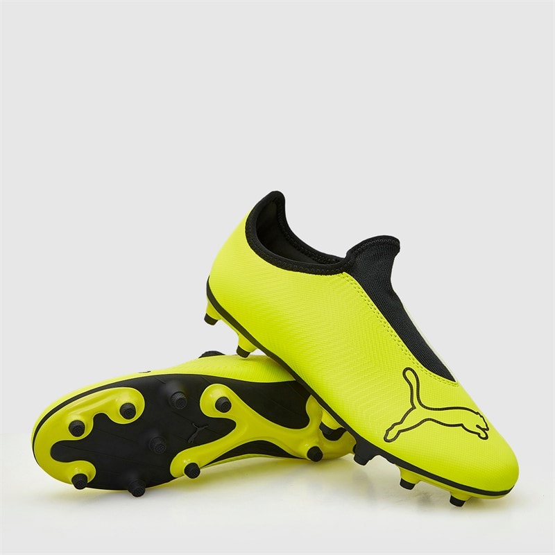 Puma Jongens Finesse Vetersloze FG Firm Ground Voetbalschoenen Yellow Alert
